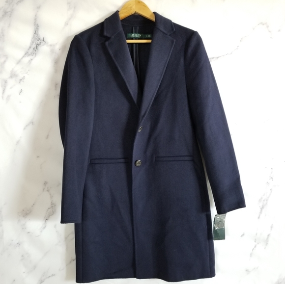 New Lauren Ralph Lauren Navy Coat - Picture 1 of 10